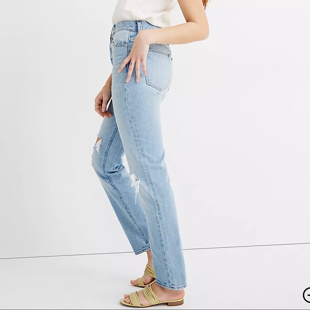 Classic straight full-length mom jeans NEW